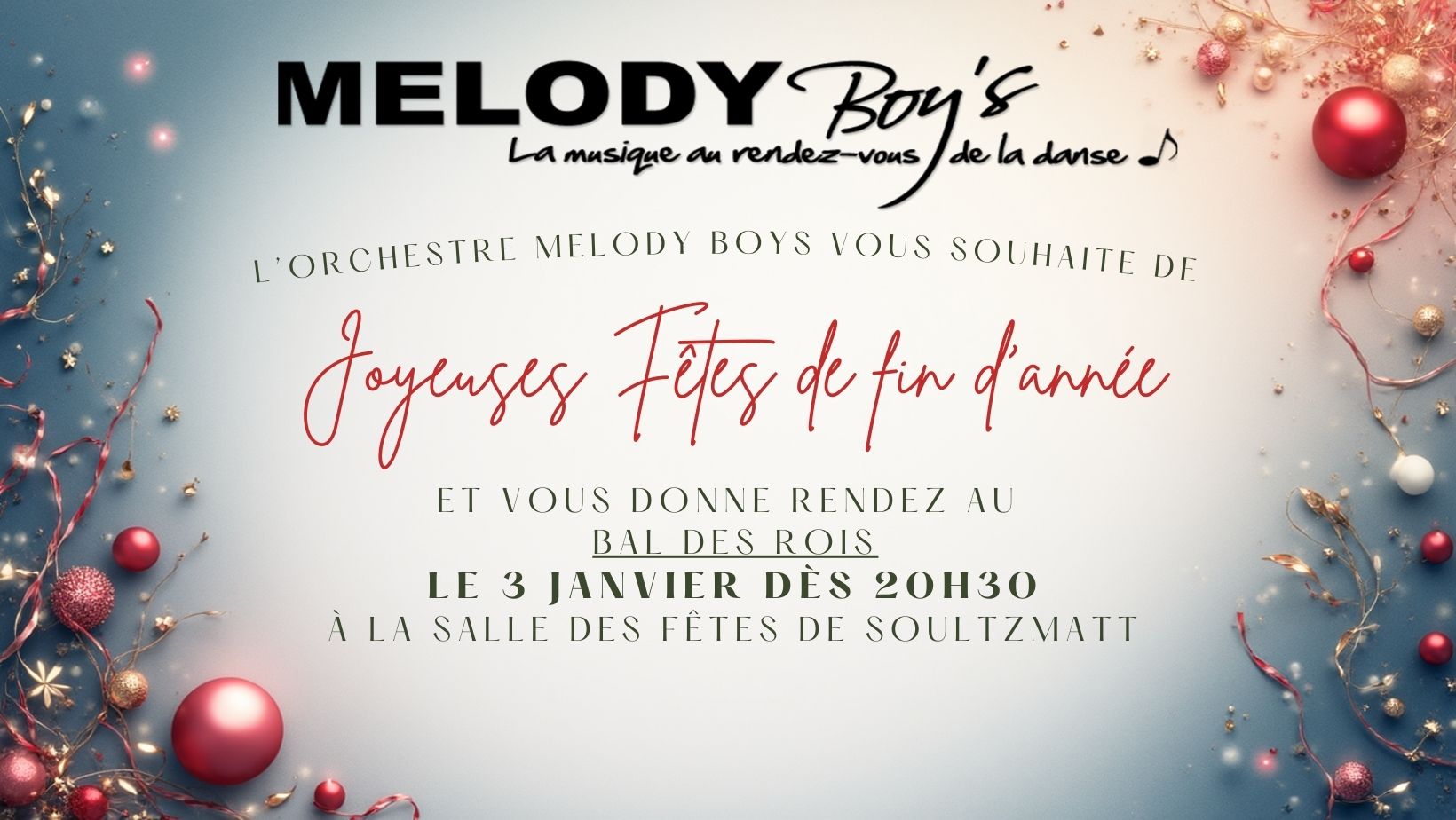 Vert Rouge Simple Joyeuses fêtes Couverture Facebook